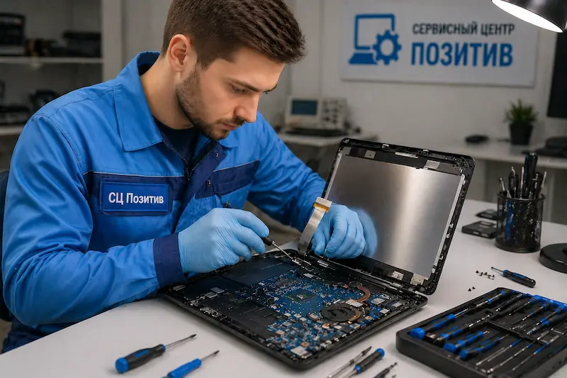 Ремонт шлейфа матрицы ноутбука в Чапаевске