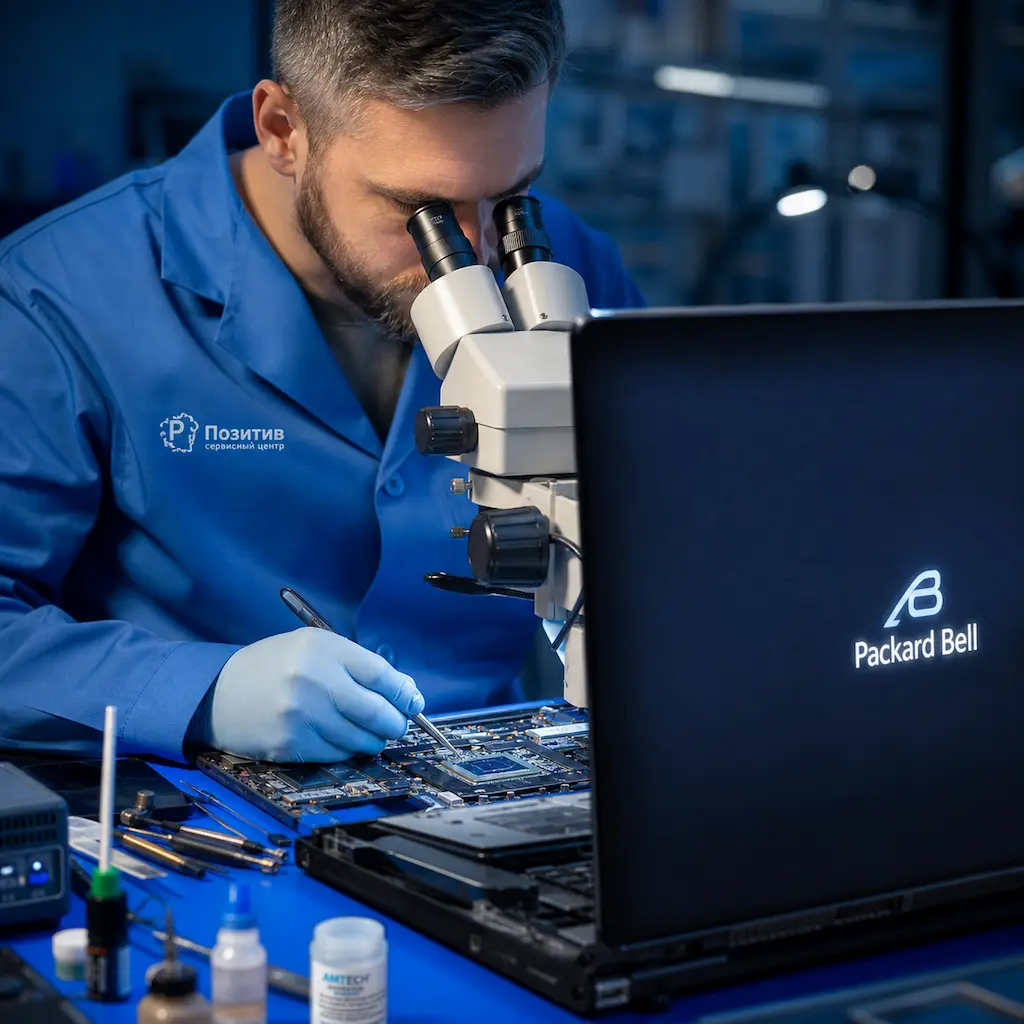 Замена видеокарты ноутбука Packard Bell в Чапаевске