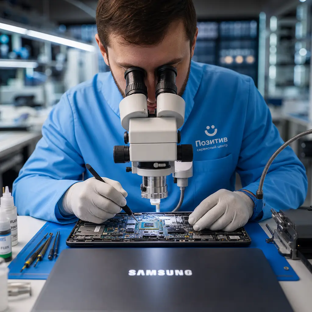Замена видеокарты ноутбука Samsung в Чапаевске