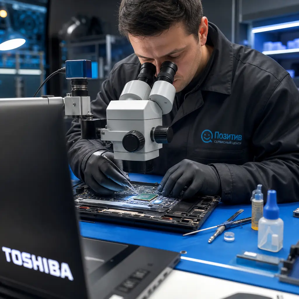 Замена видеокарты ноутбука Toshiba в Чапаевске
