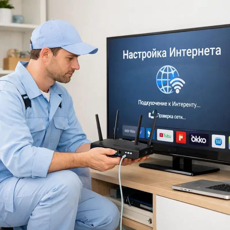 Настройка интернета на телевизоре в Чапаевске