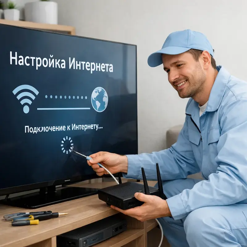 Настройка интернета на ТВ в Чапаевске